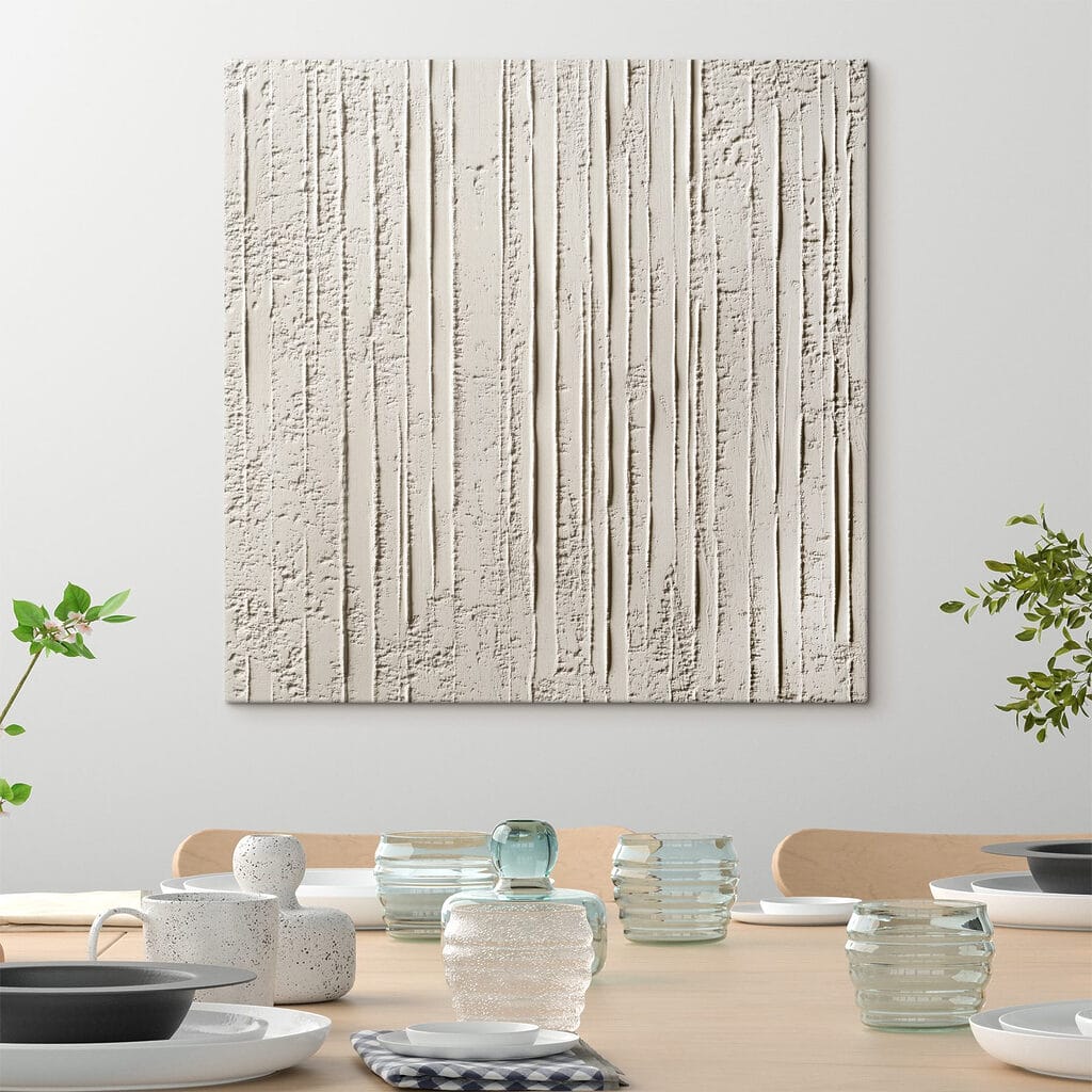 Líneas verticales en crema — interior 2