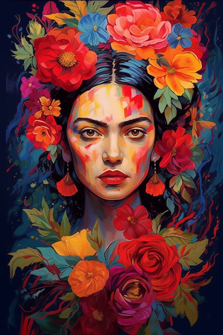 Retrato de flores vivas — diseño completo