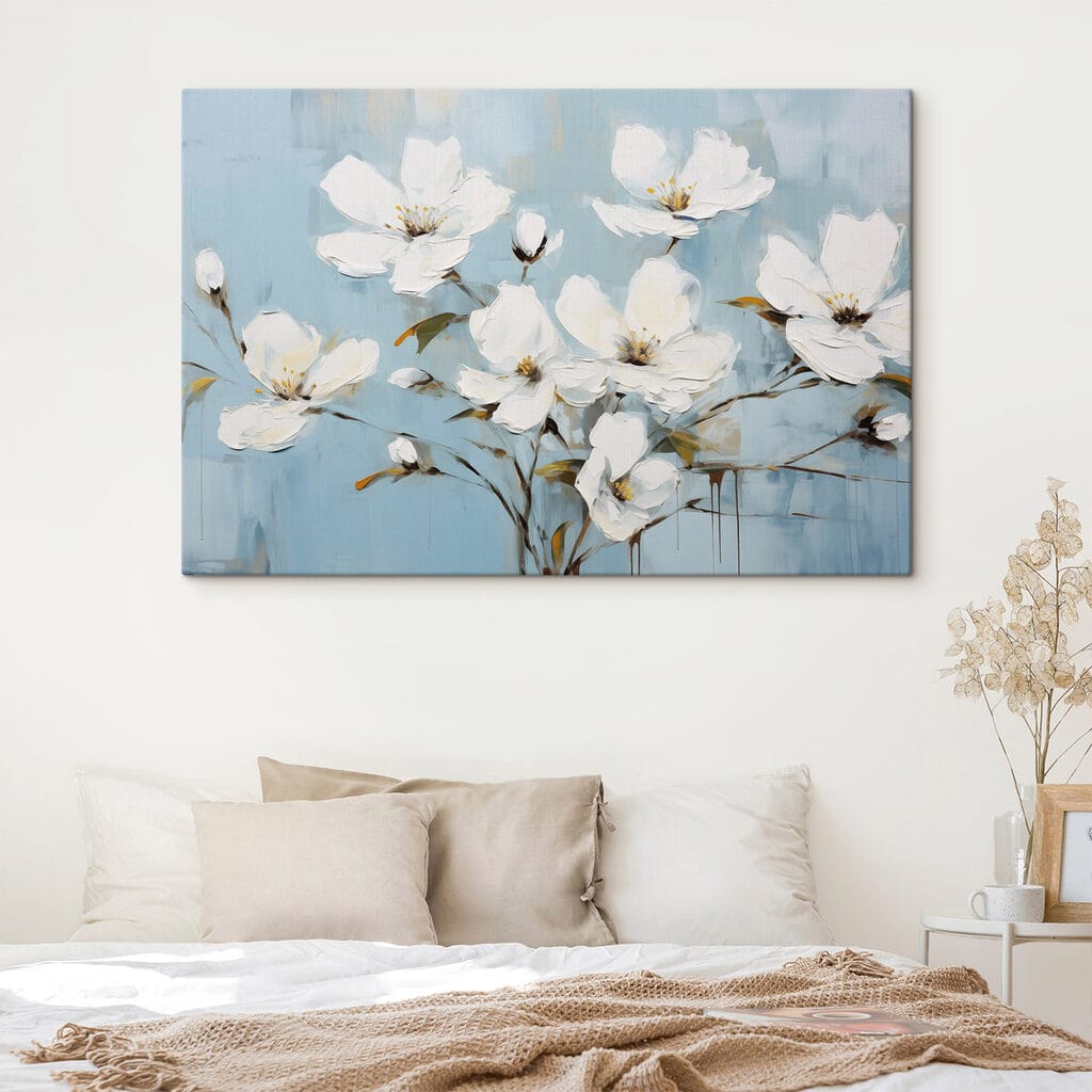 Ramas blancas sobre azul — interior 2