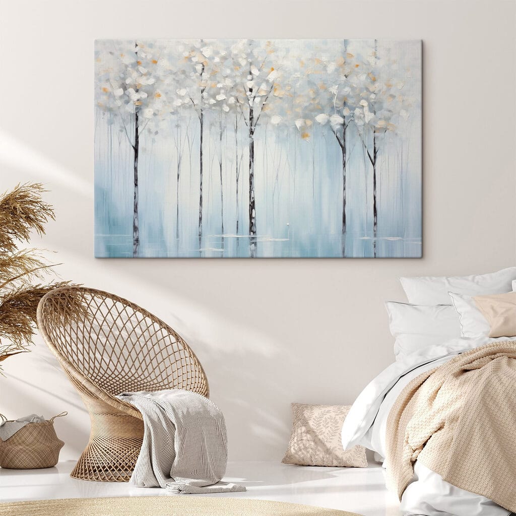 Copas claras sobre azul — interior 1