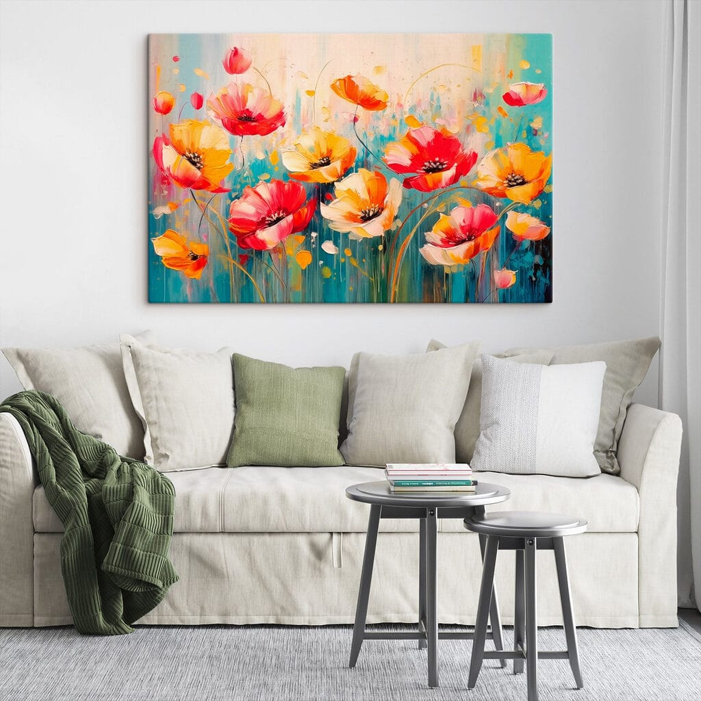 Amapolas en trazos intensos — interior 1