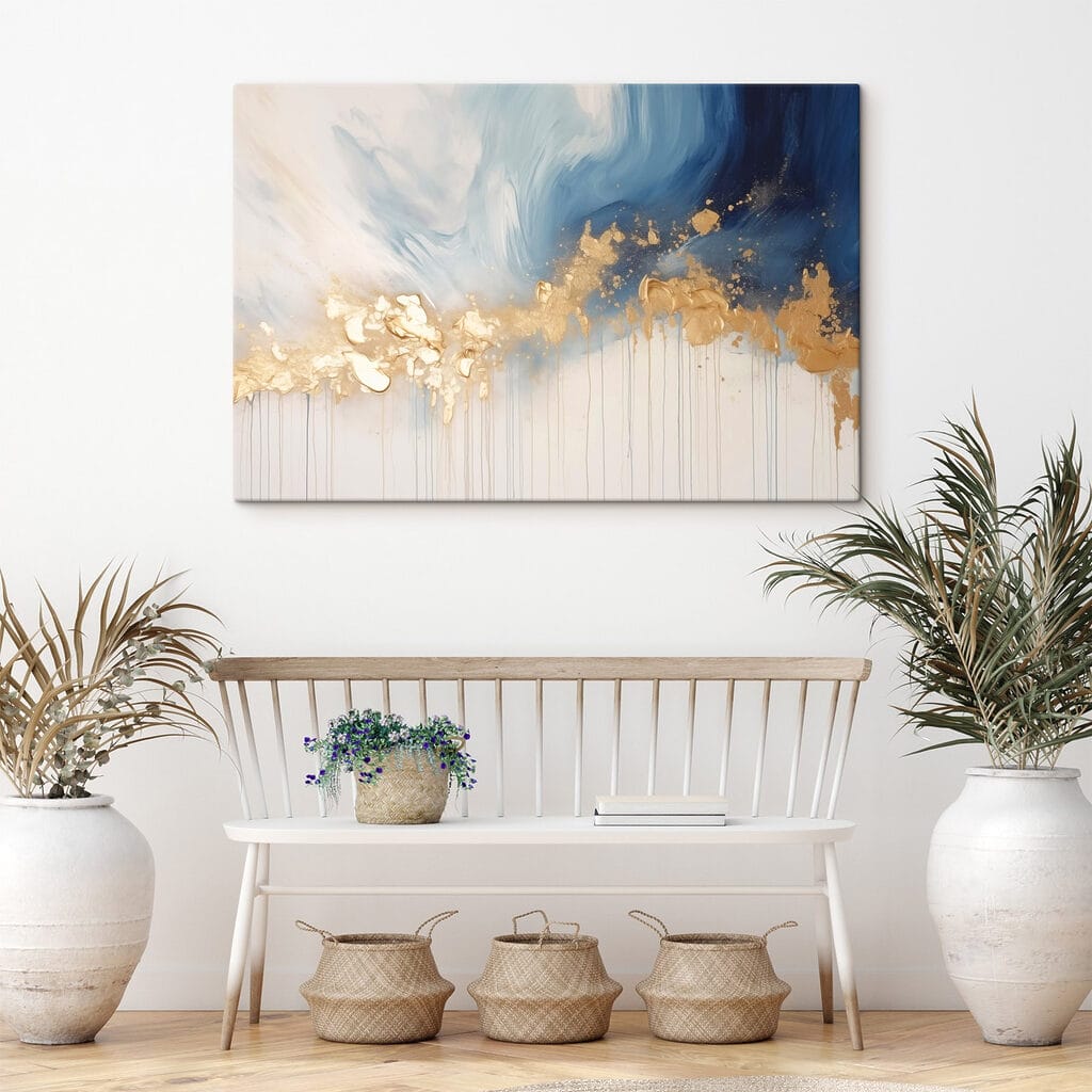 Corriente azul y dorada — interior 1