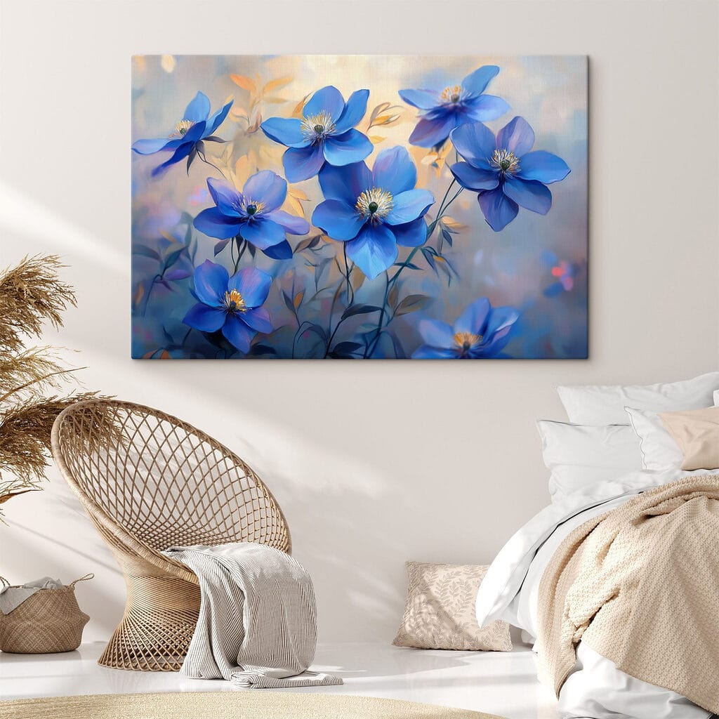 Flores azules, hojas doradas — interior 1