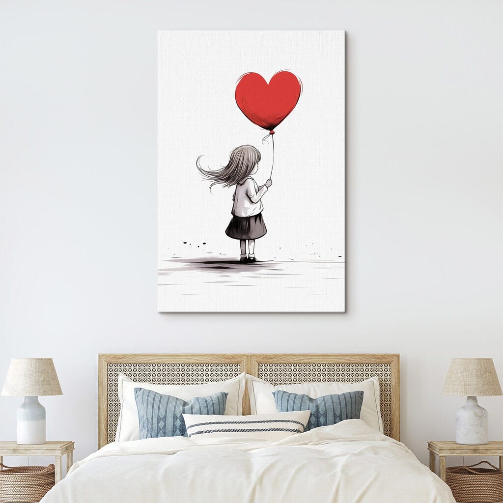 Niña con globo rojo — interior 2