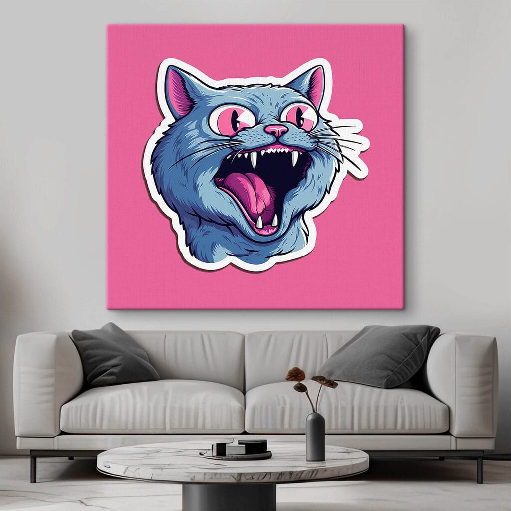 Gato de boca abierta — interior 1