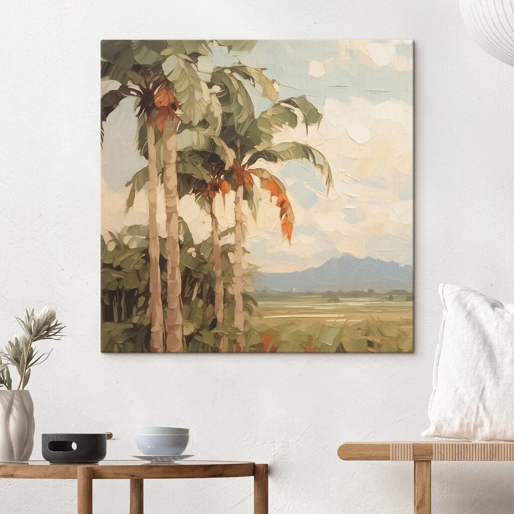 Palmeras sobre llanura tranquila — interior 1