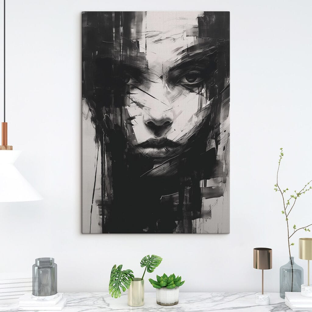 Mirada intensa en contraste — interior 1