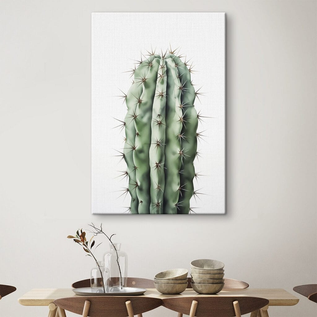 Cactus columnar sobre blanco — interior 2