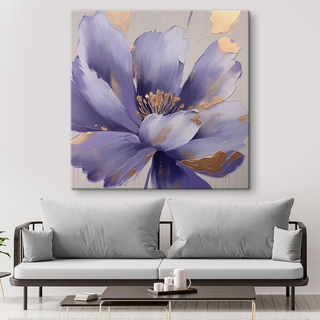Flor lila con oro — interior 2