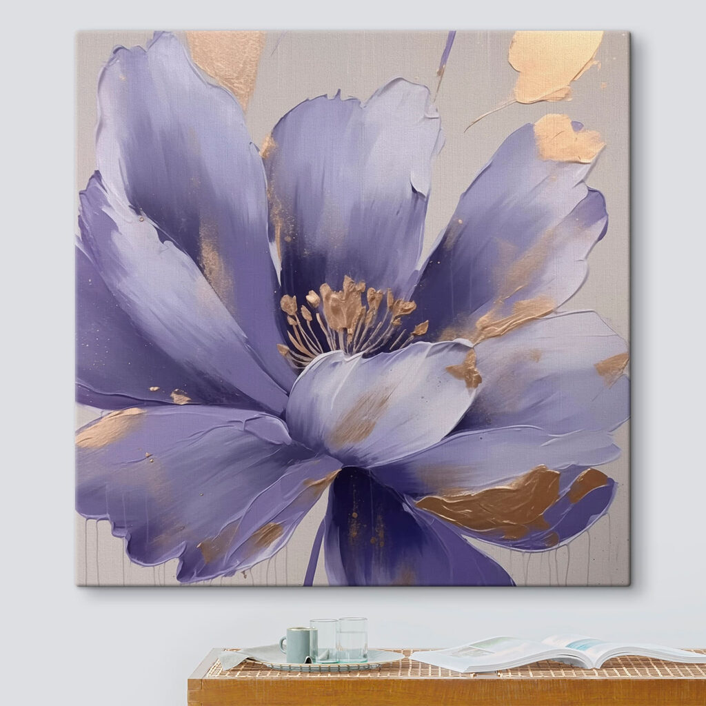 Flor lila con oro — interior 1