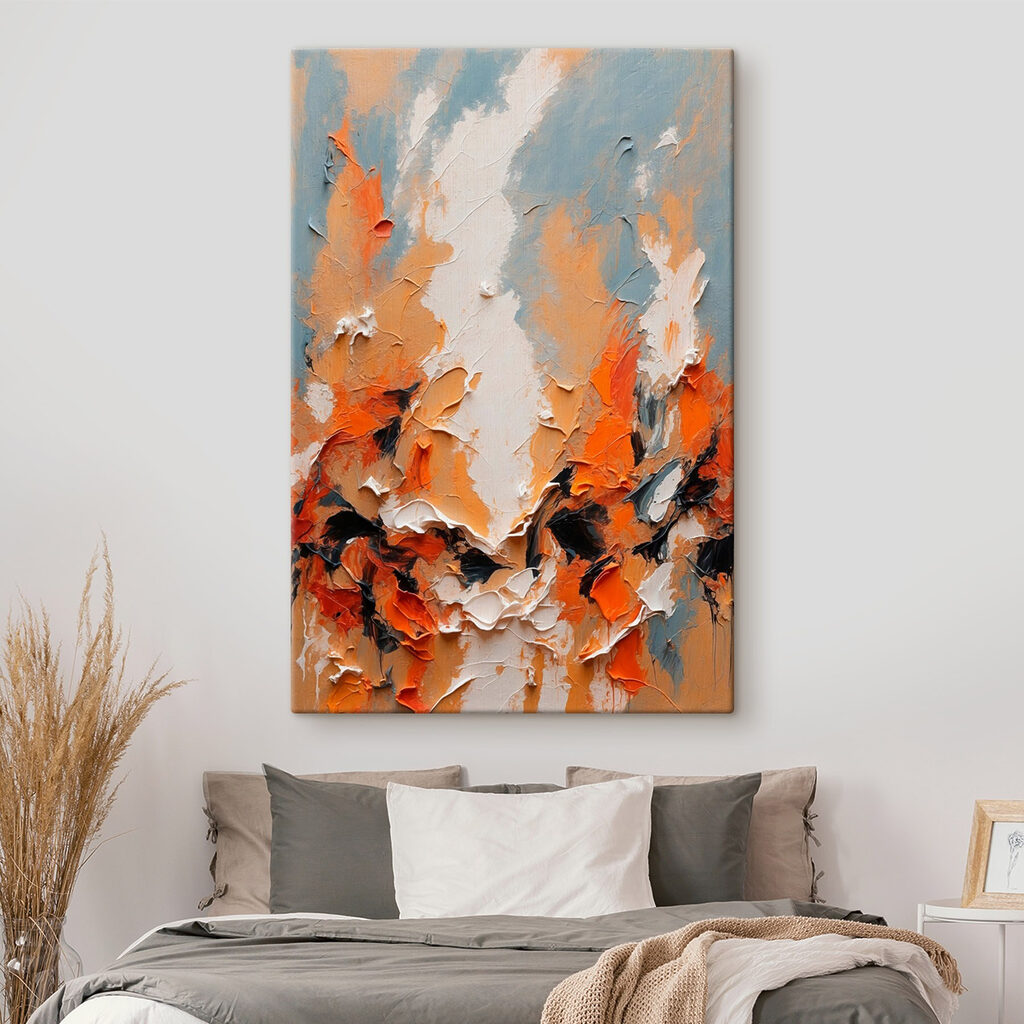 Naranja entre azul grisáceo — interior 1