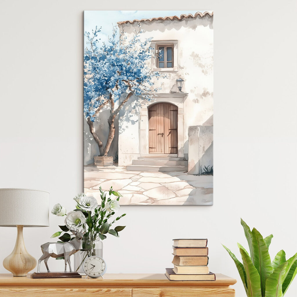 Puerta con árbol azul — interior 2