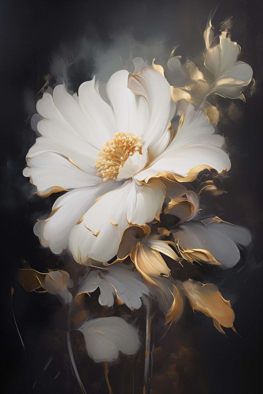 Flor en sombra profunda — diseño completo