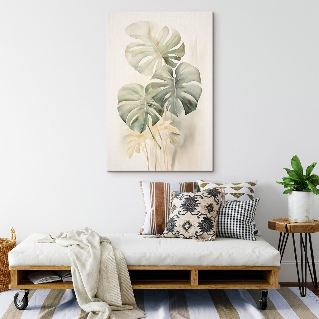 Monstera de hojas pálidas — interior 1