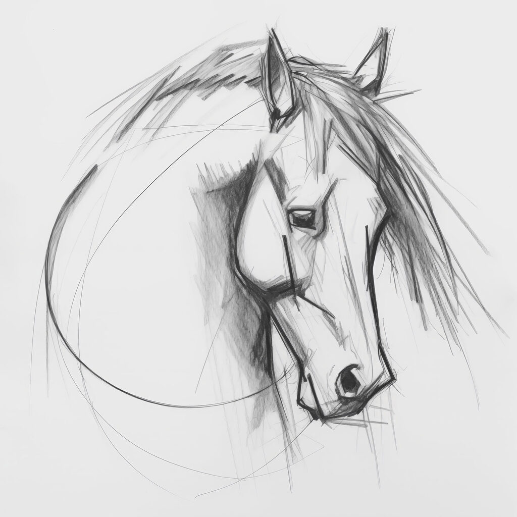 Cabeza de caballo — diseño completo