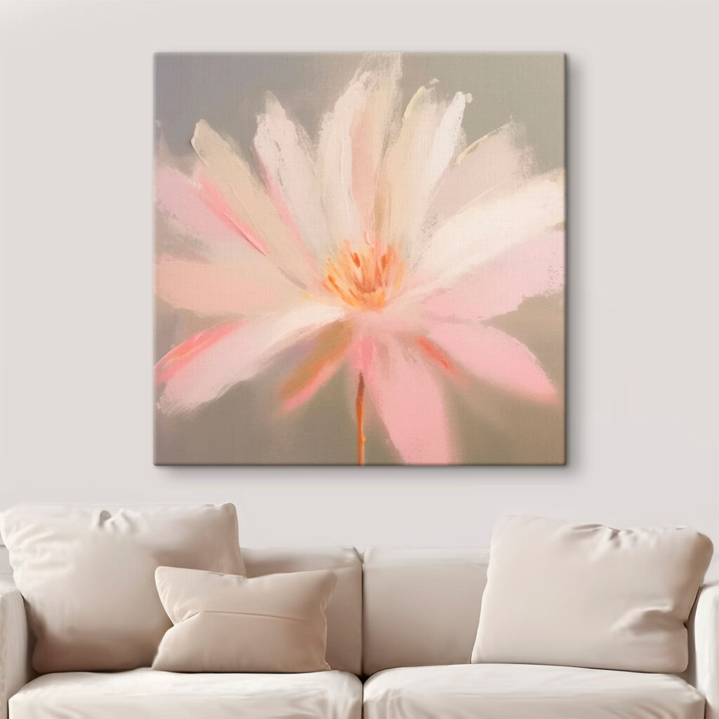 Flor blanca y rosa — interior 1