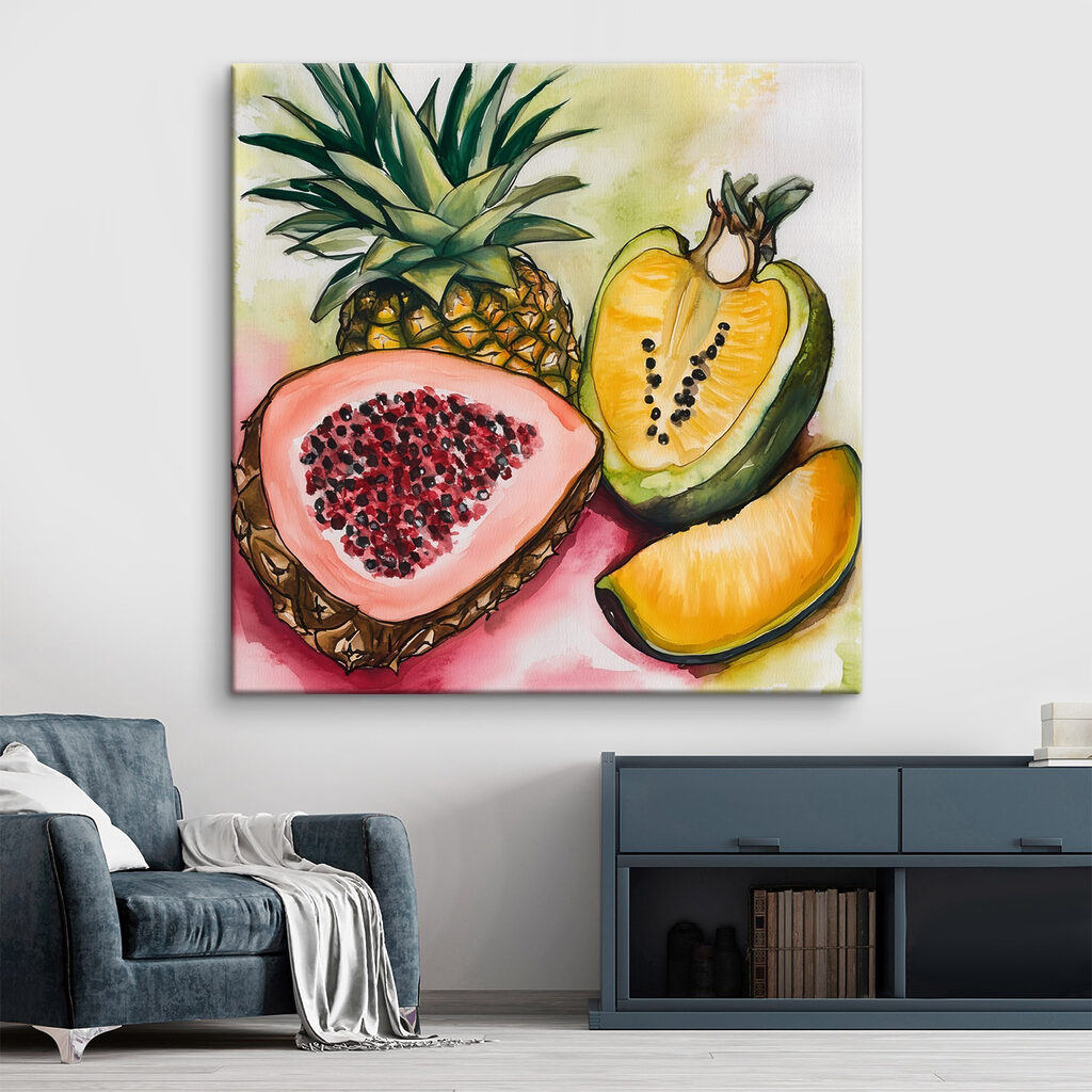 Fruta tropical en acuarela — interior 1