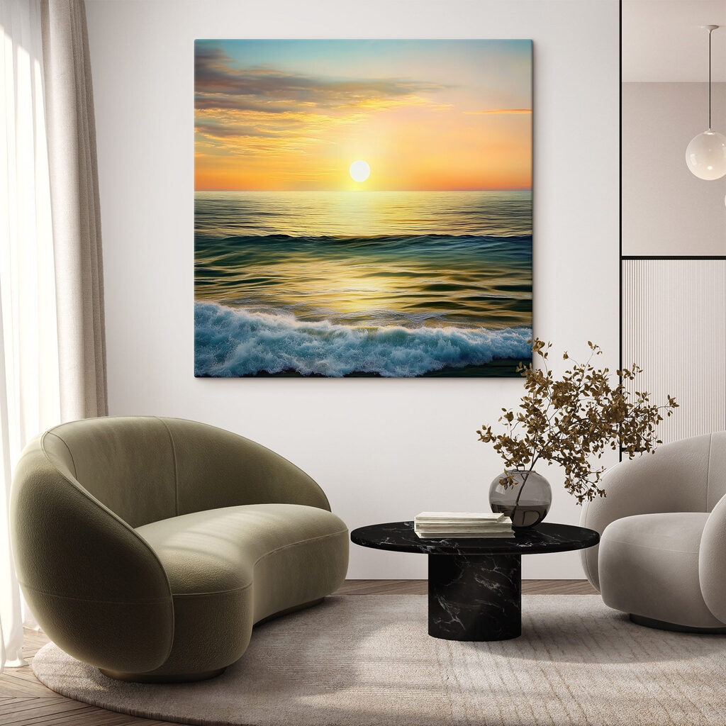Sol dorado sobre mar — interior 2