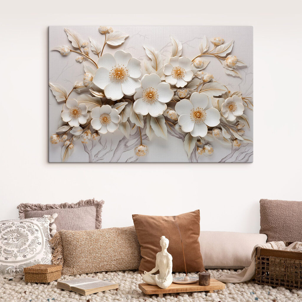 Ramas doradas y flores — interior 2