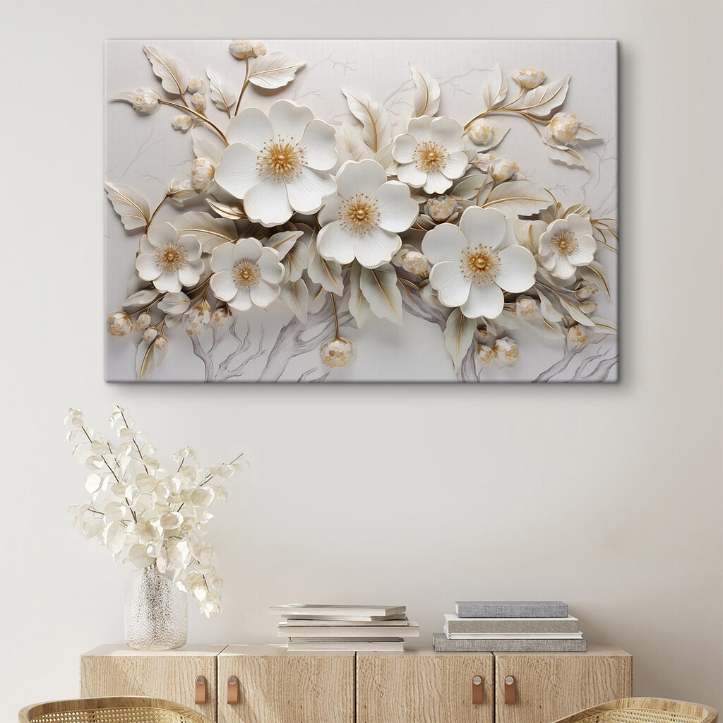 Ramas doradas y flores — interior 3