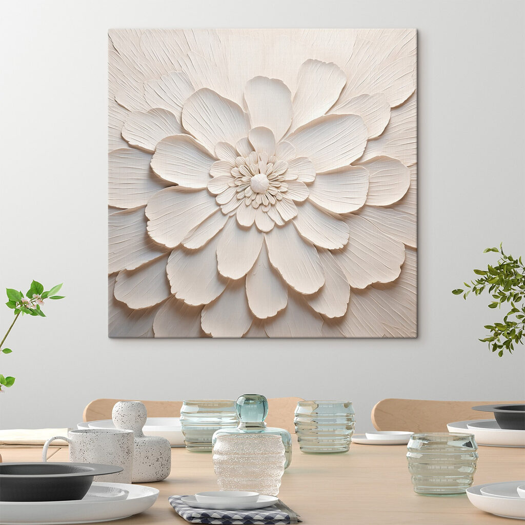 Flor blanca radiante — interior 1