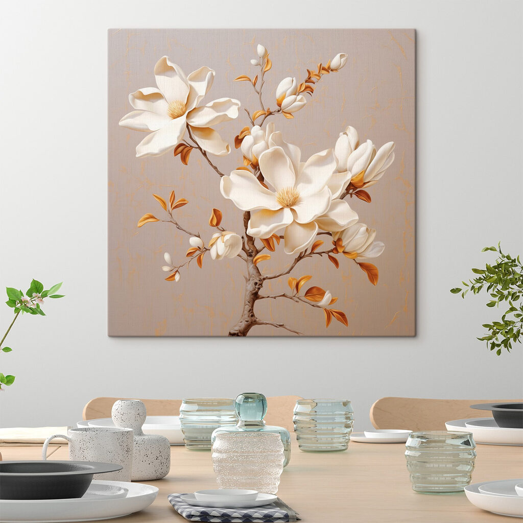 Magnolia con hojas caramelo — interior 2