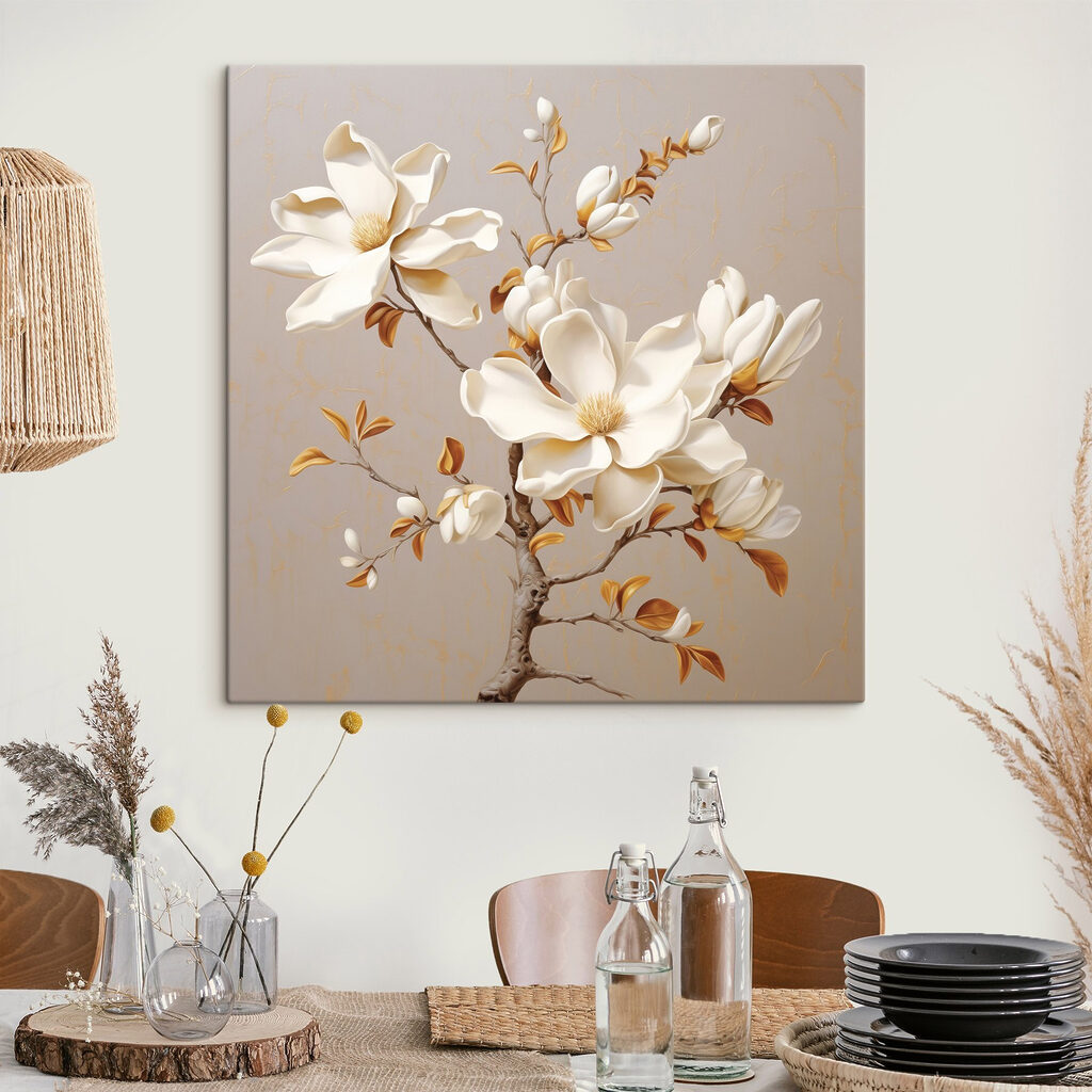 Magnolia con hojas caramelo — interior 3