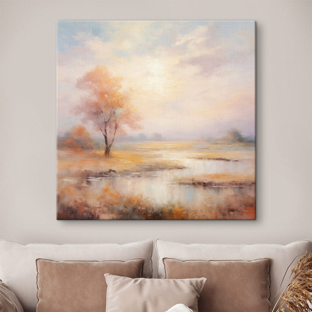 Hojas otoñales sobre espejo — interior 1