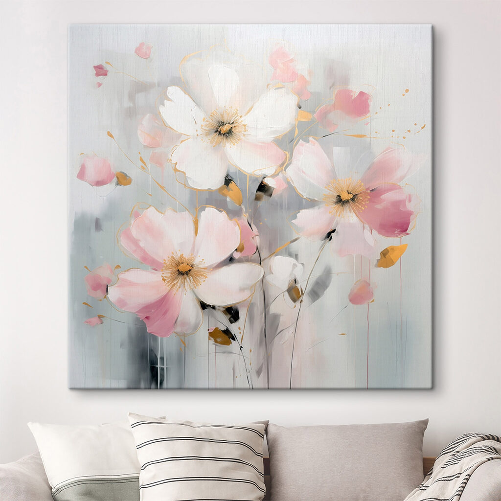 Flores blancas y rosadas — interior 2
