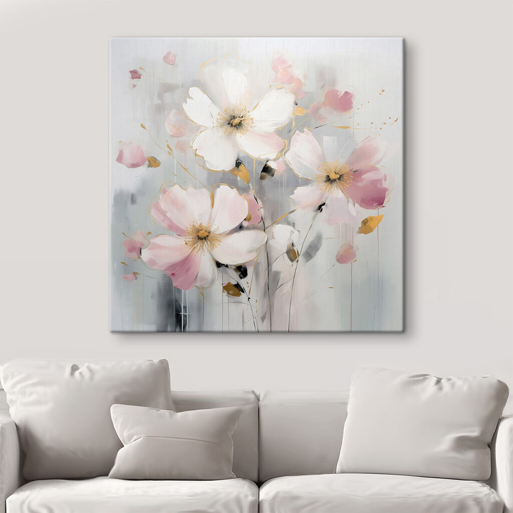 Flores blancas y rosadas — interior 1