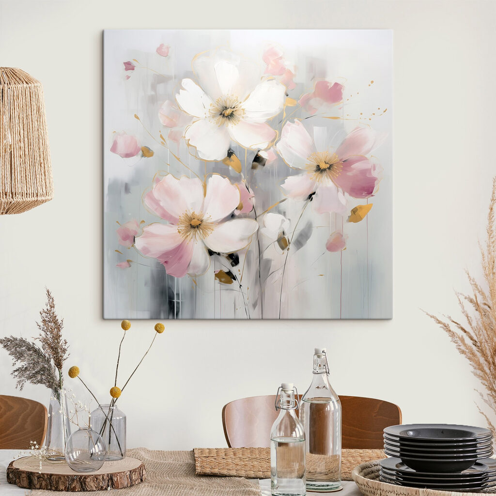 Flores blancas y rosadas — interior 3