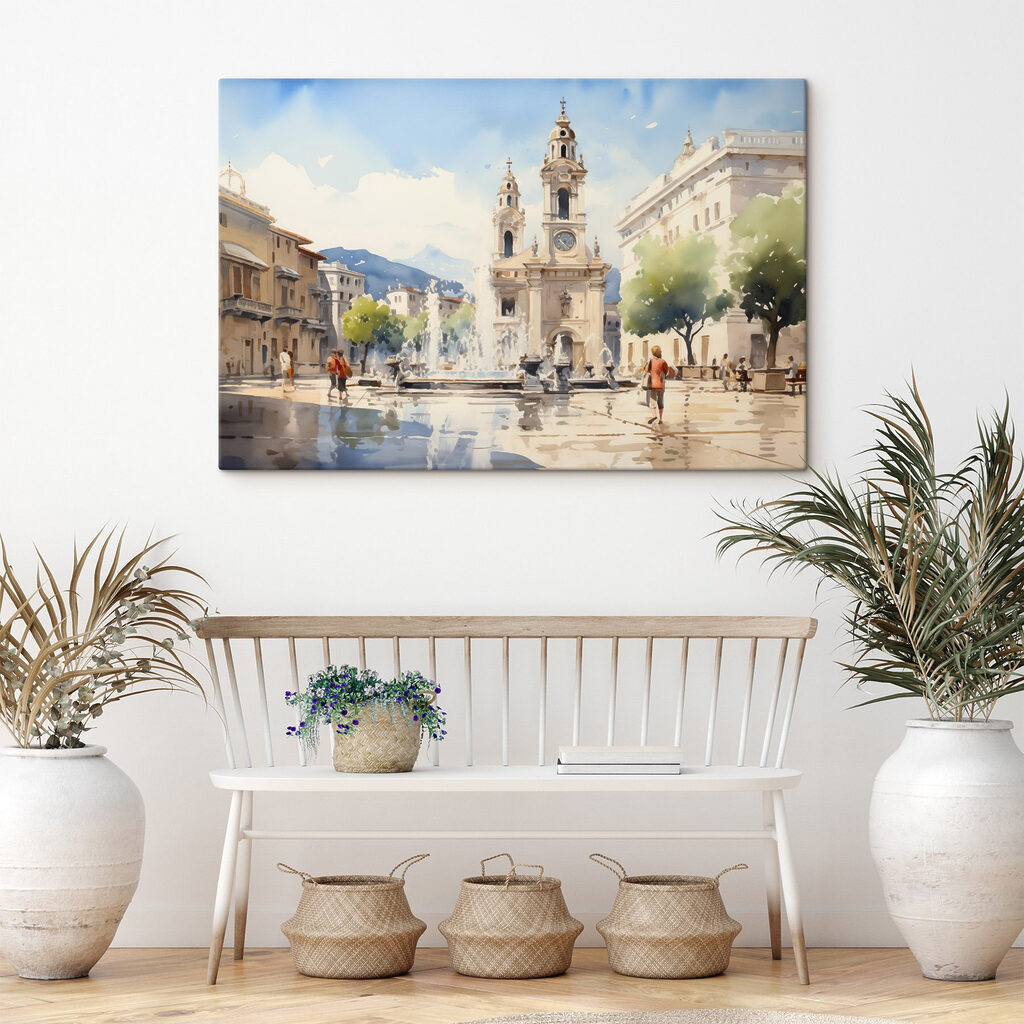 Plaza soleada con torres — interior 2