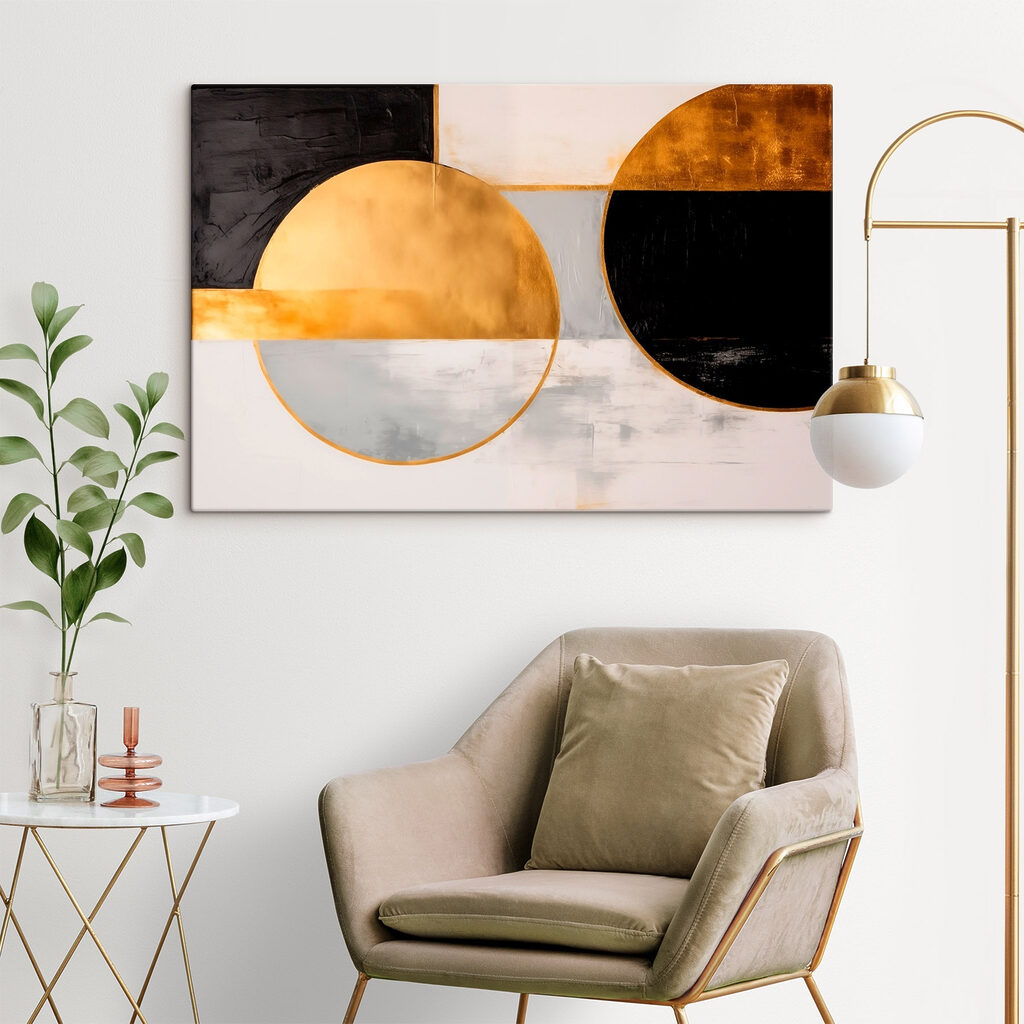 Círculos negro y oro — interior 1