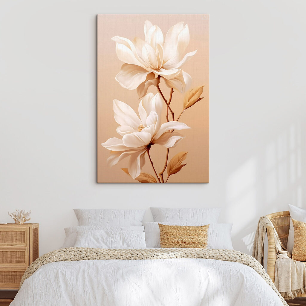 Dos magnolias sobre arena — interior 2