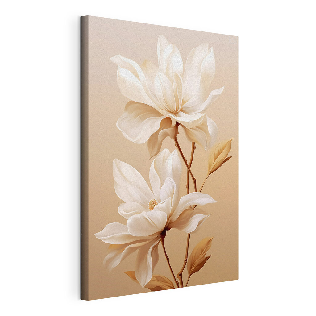 Dos magnolias sobre arena — vista del producto