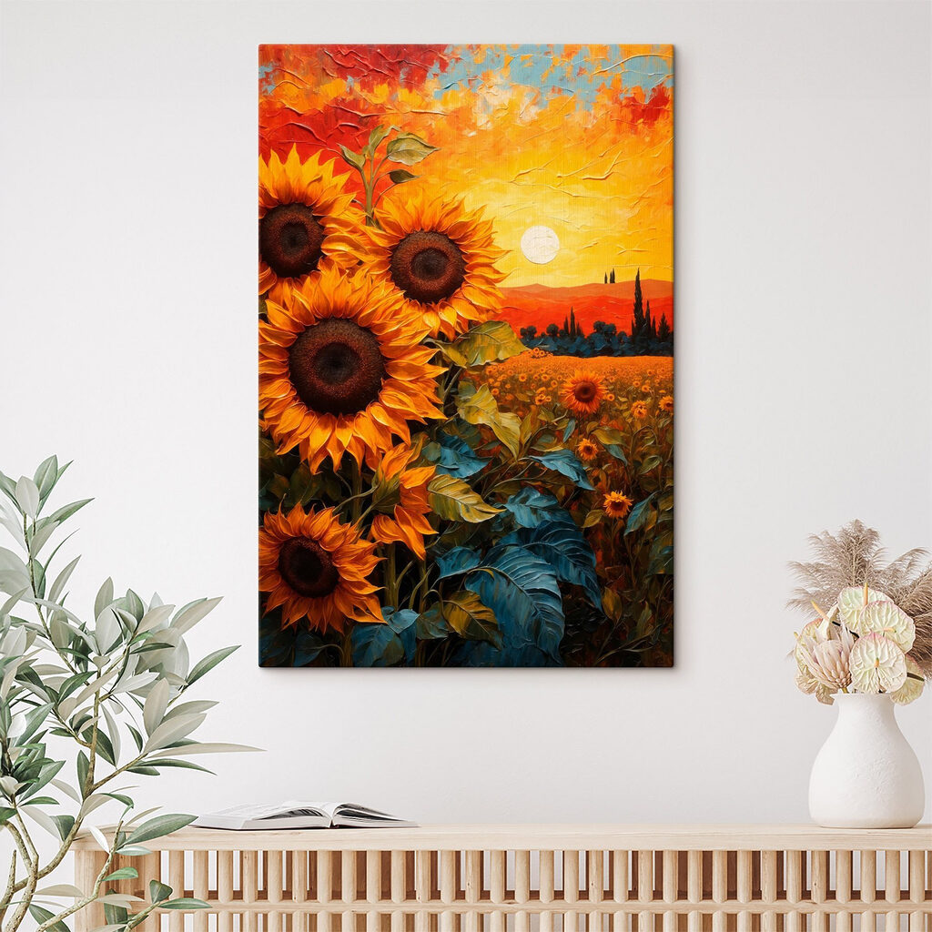 Girasoles grandes al ocaso — interior 2