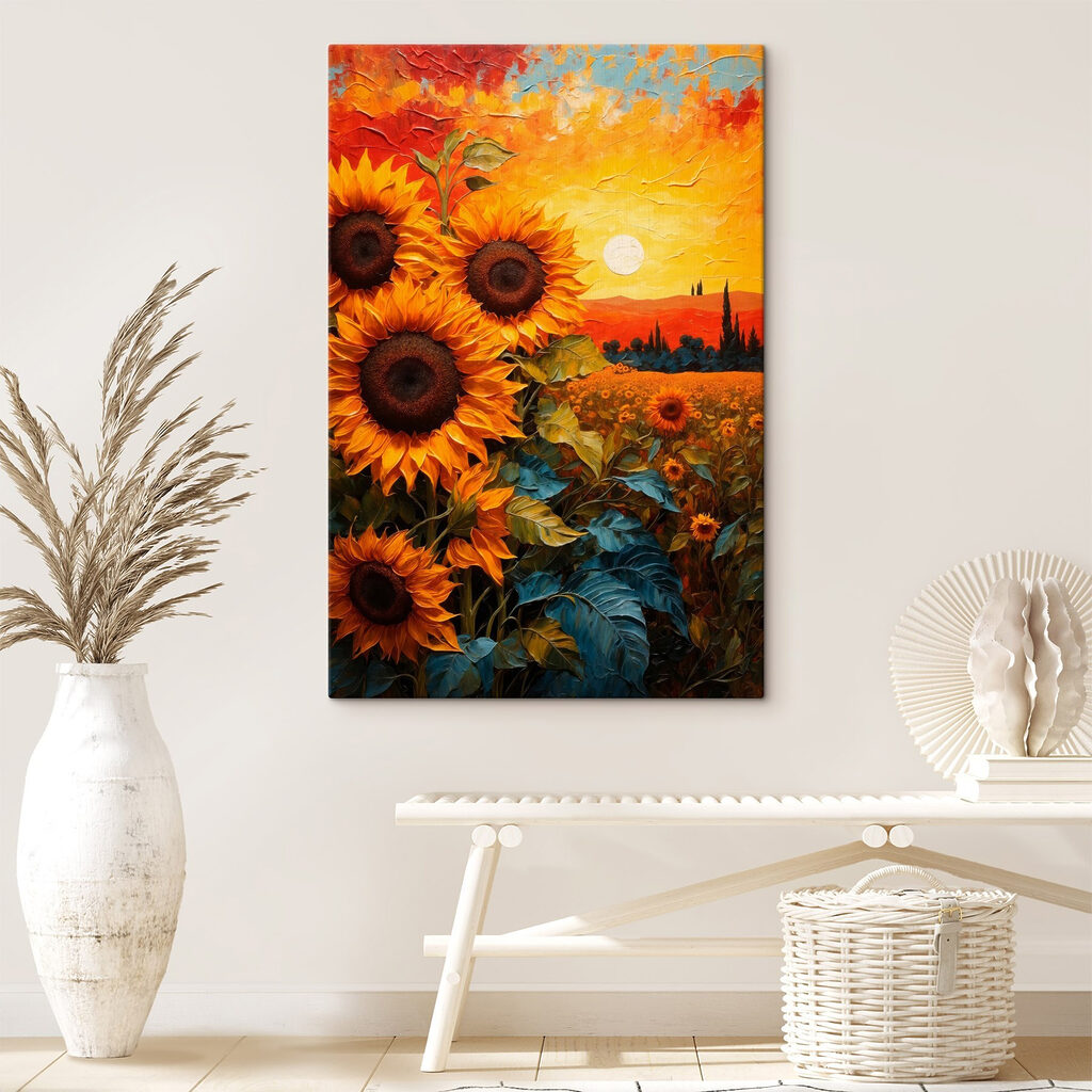Girasoles grandes al ocaso — interior 3