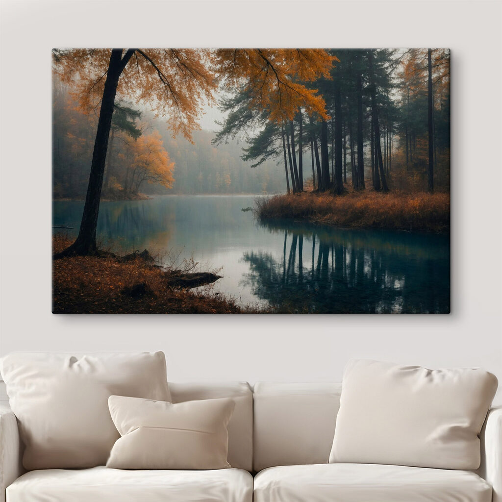 Lago turquesa en otoño — interior 1