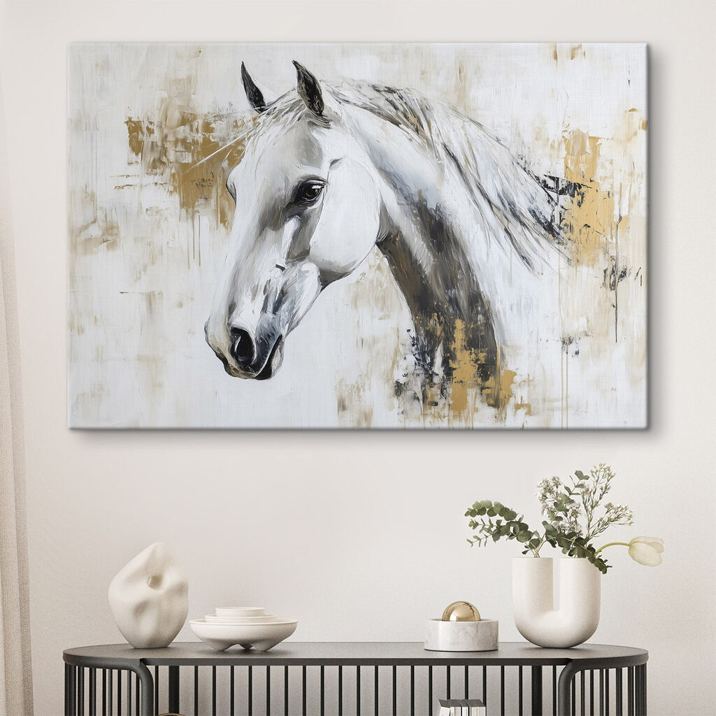 Cabeza de caballo blanco — interior 1