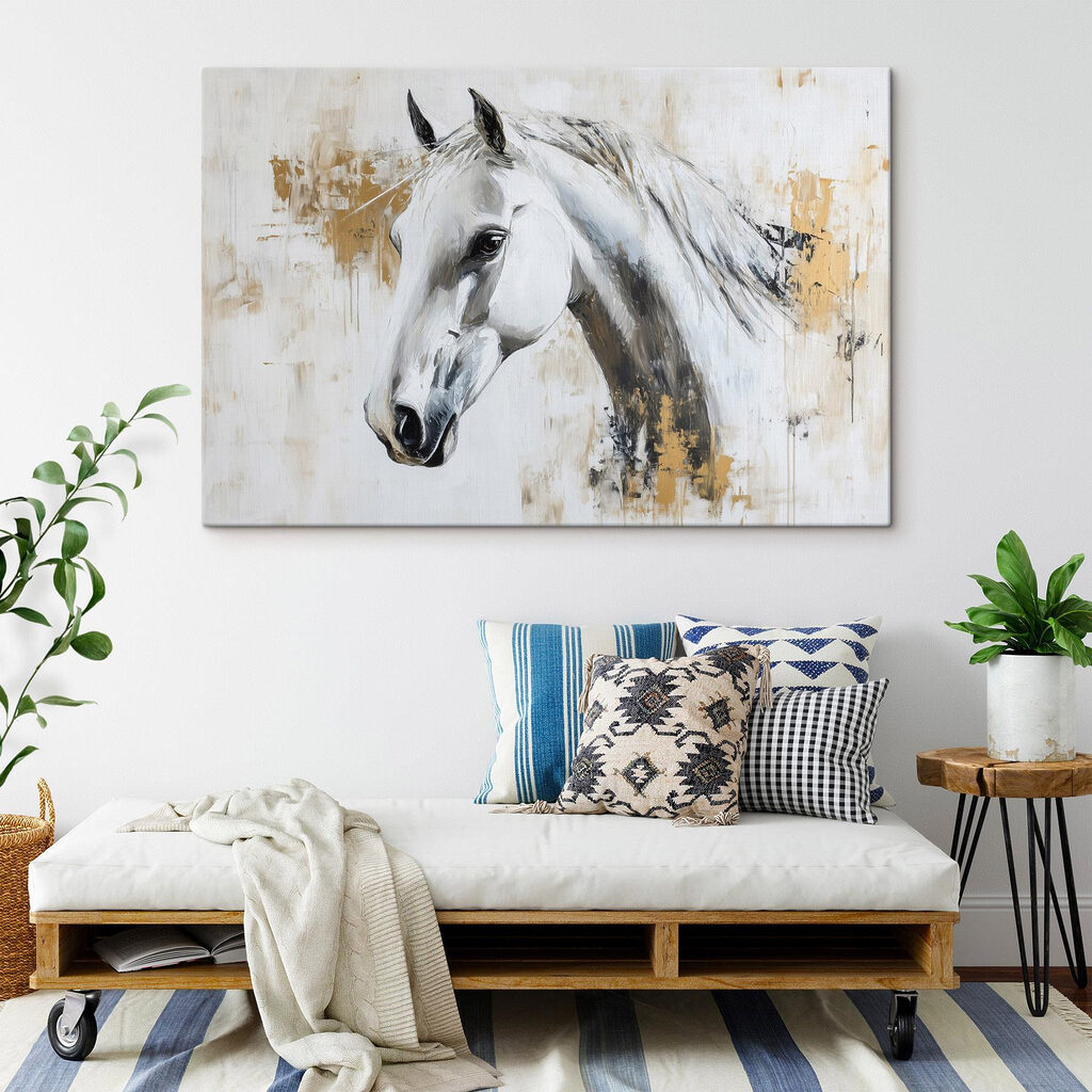Cabeza de caballo blanco — interior 2