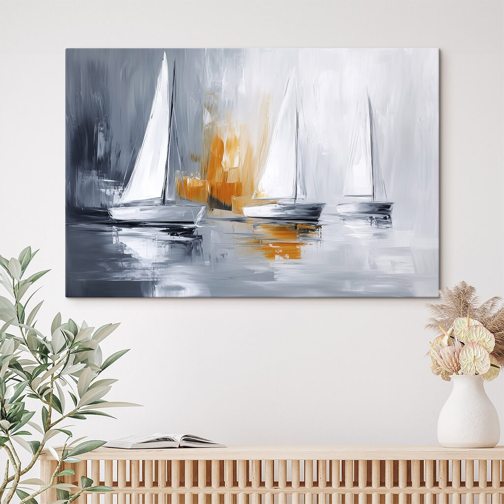 Veleros con reflejo ocre — interior 2