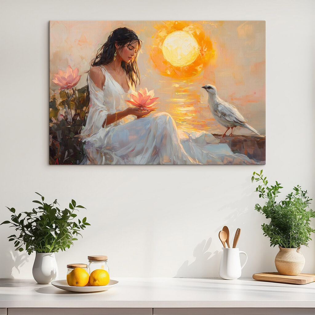 Loto y gaviota blanca — interior 2