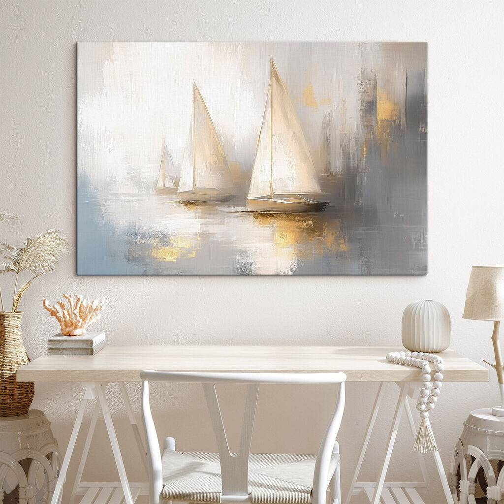 Veleros en niebla luminosa — interior 1