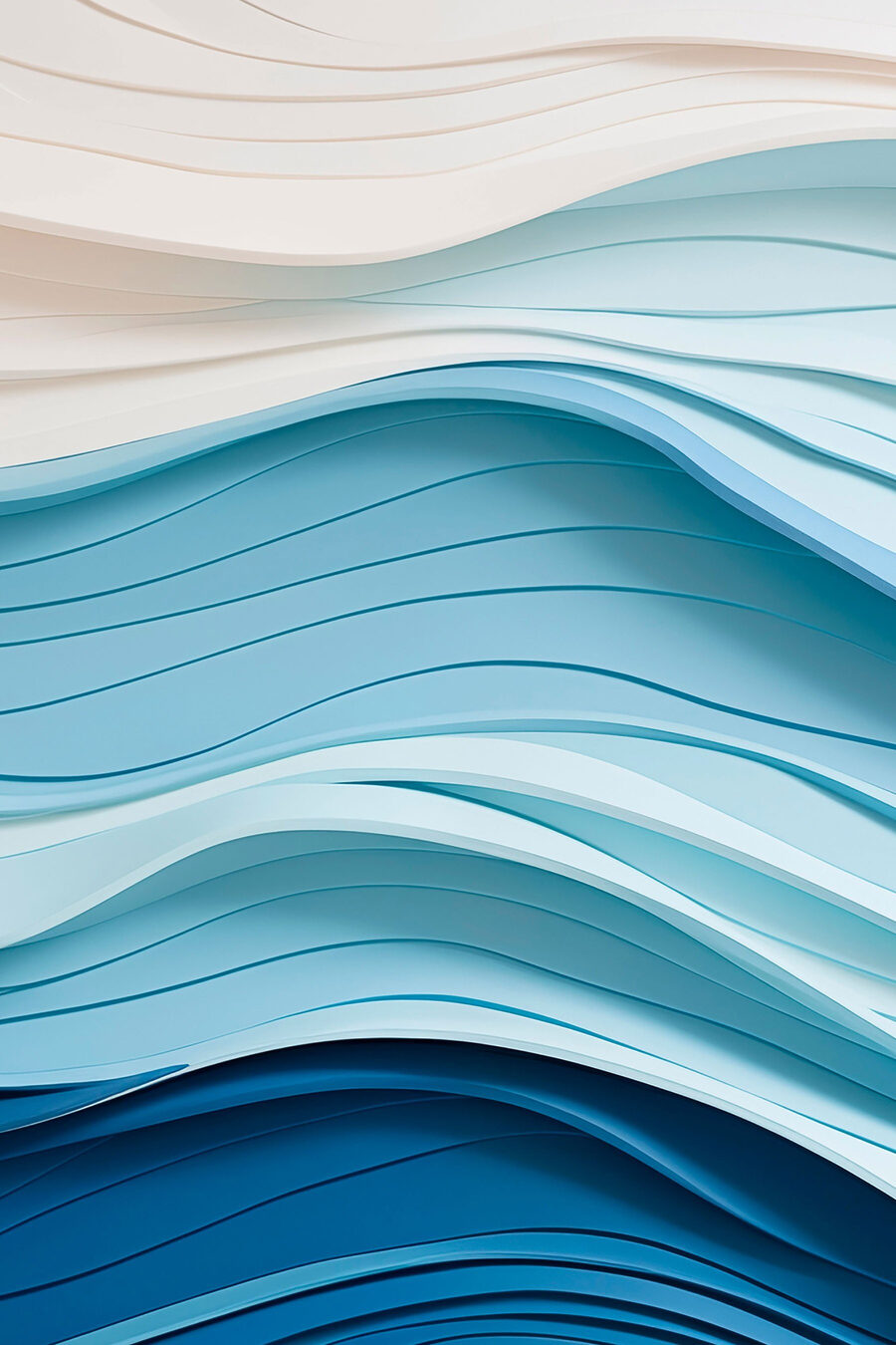 Turquesa bajo contornos blancos — diseño completo