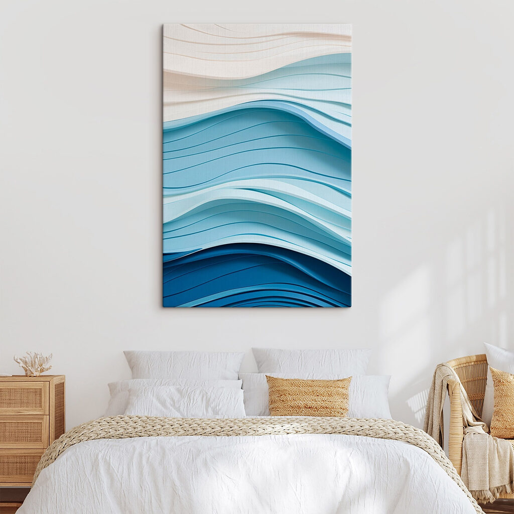 Turquesa bajo contornos blancos — interior 1