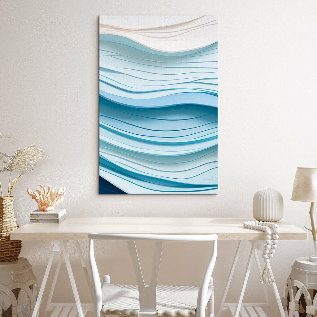 Ondas suaves en azul — interior 1