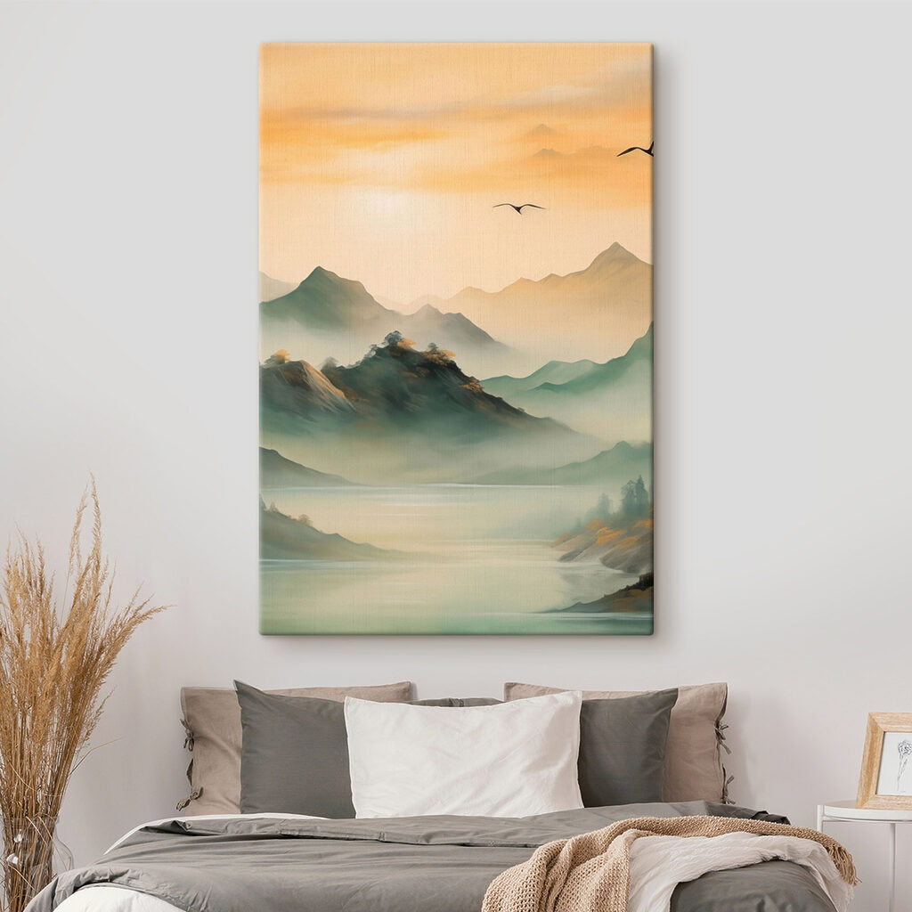 Pájaros sobre valles verdes — interior 1