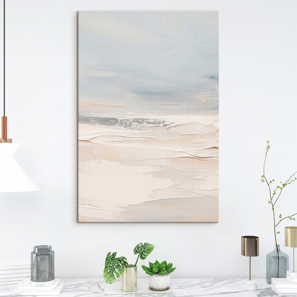 Rompientes tranquilas en pastel en un interior