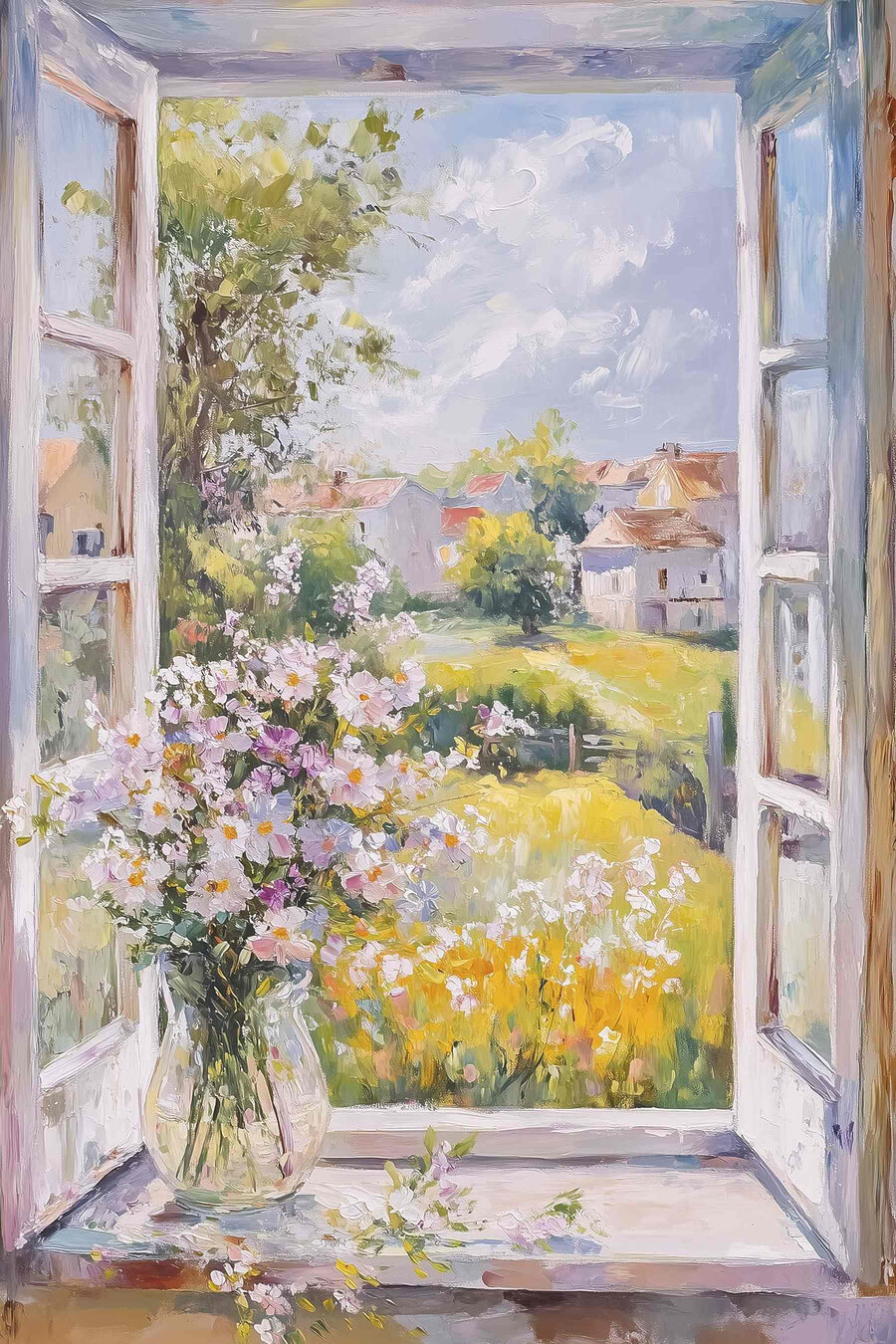 Jarrón en la ventana — diseño completo