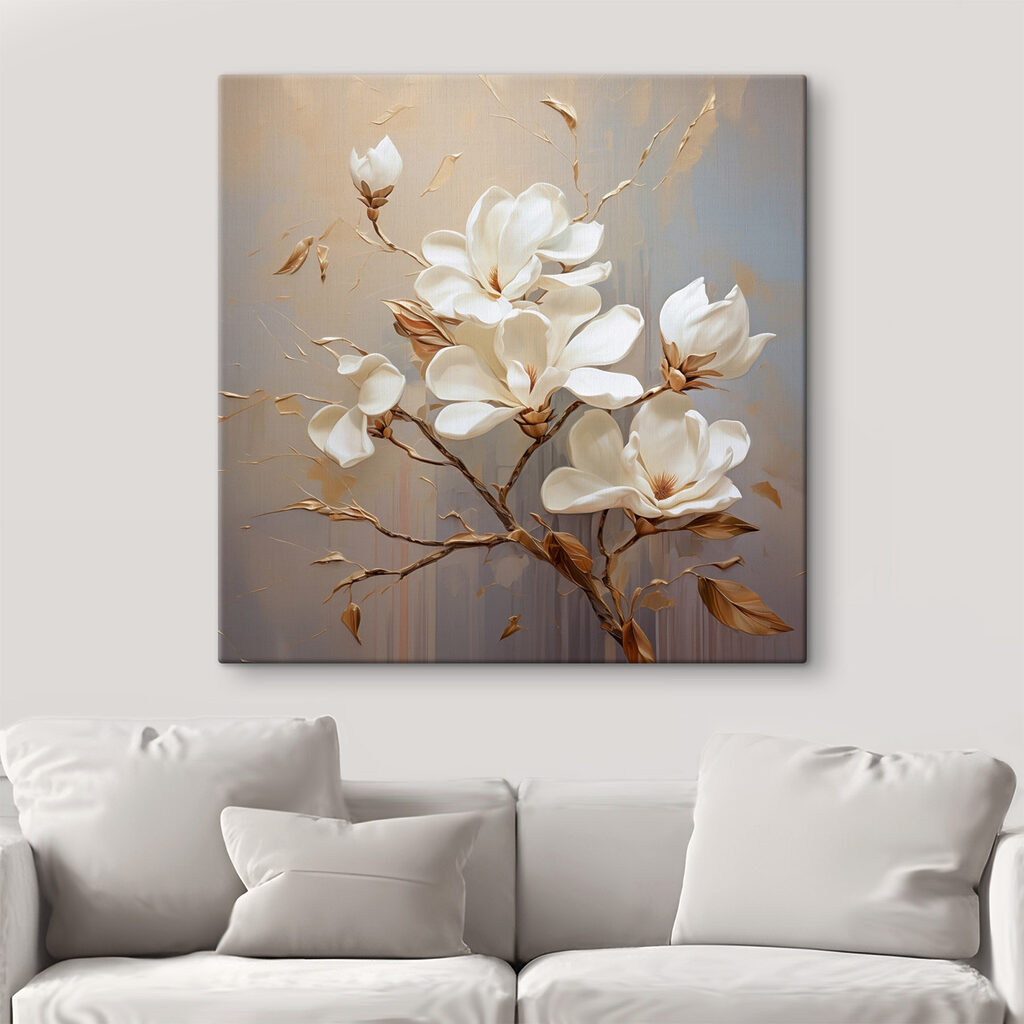 Magnolia blanca en ramas — interior 2